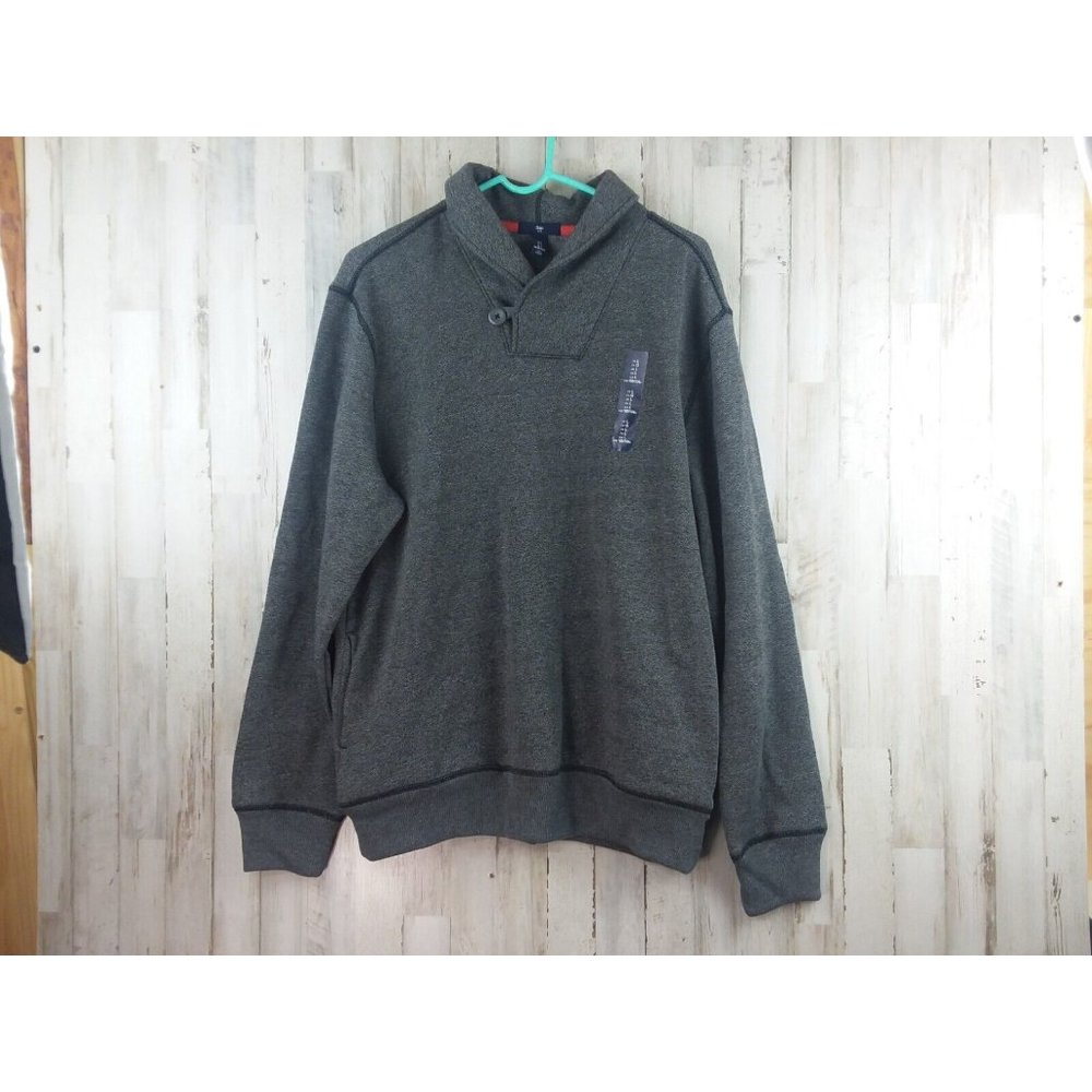 Gap Sweater Women Large Gray Pocket Cowl Neck Pullover New